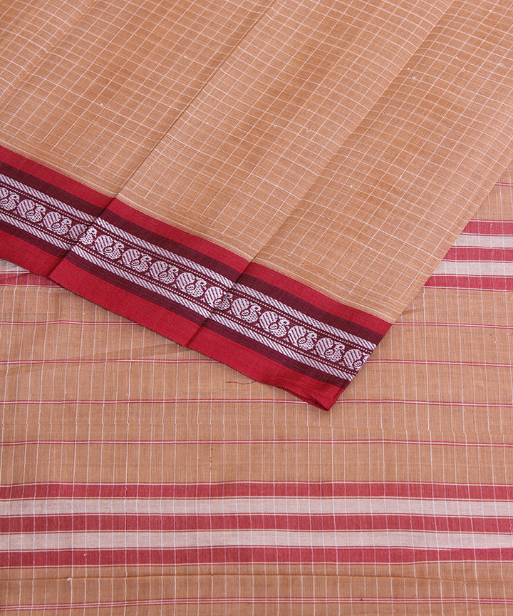 Light Yellow handwoven narayanpet cotton sari