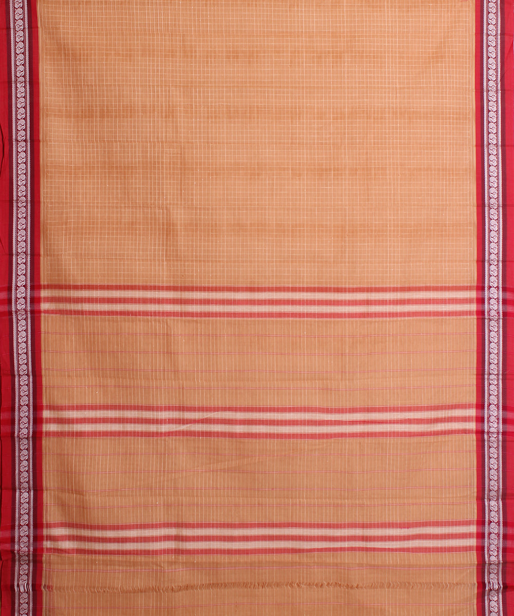 Light Yellow handwoven narayanpet cotton sari