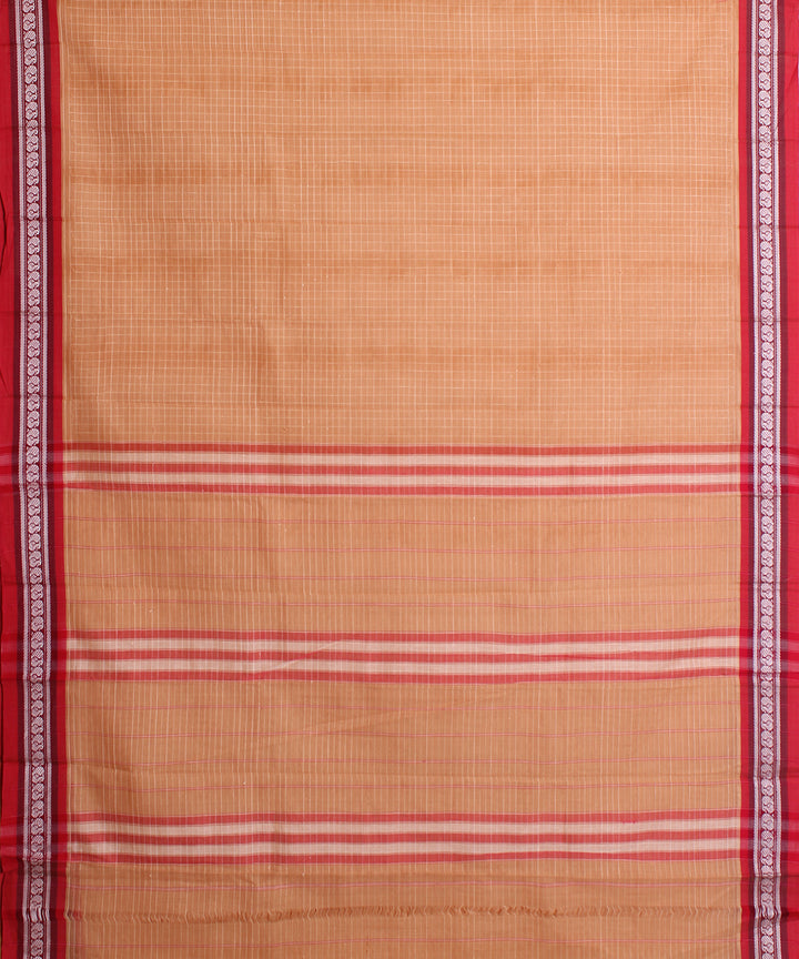 Light Yellow handwoven narayanpet cotton sari