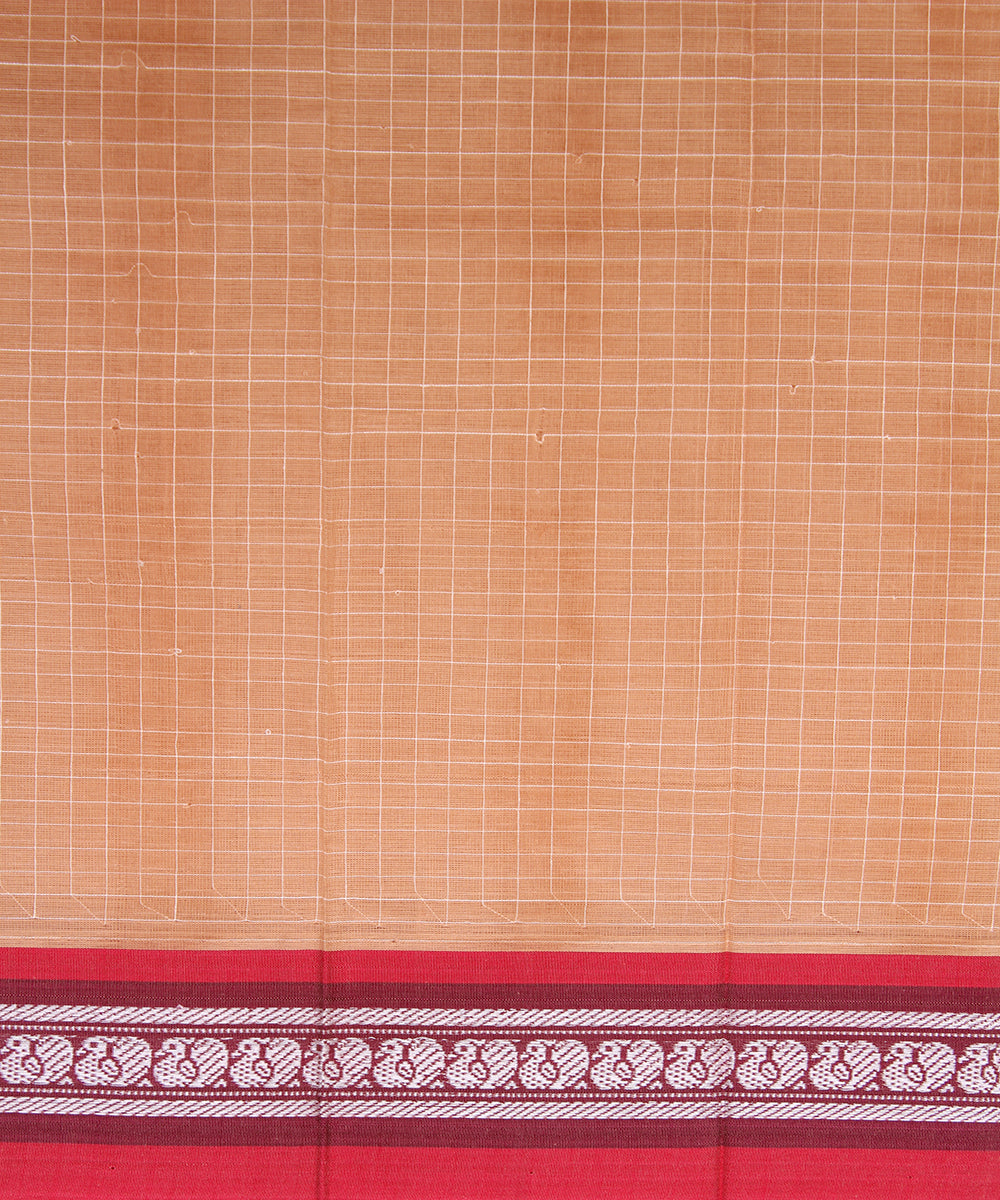 Light Yellow handwoven narayanpet cotton sari