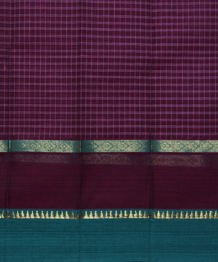 Dark Purple handloom narayanpet cotton sari