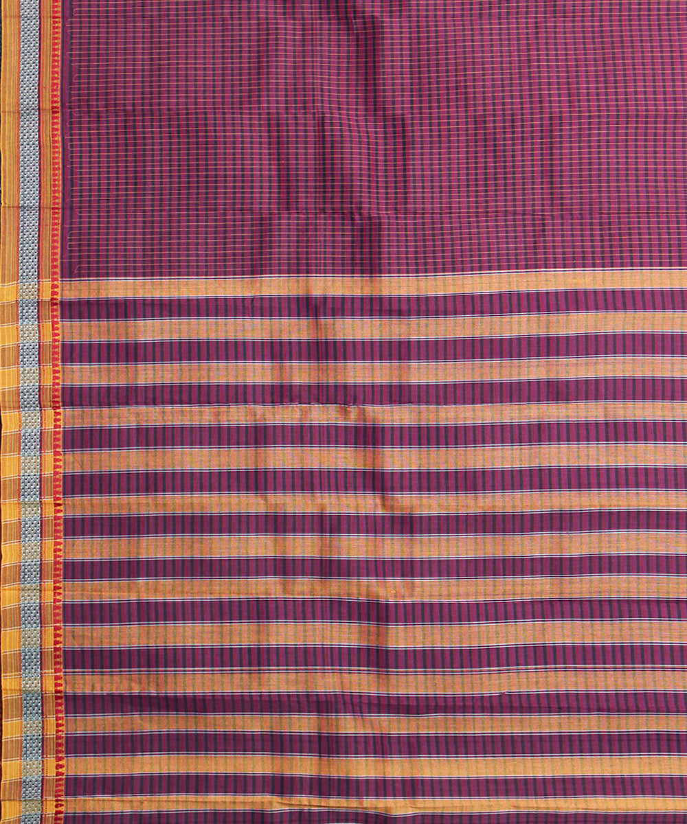 Multicolour handwoven narayanpet cotton sari