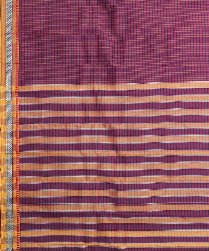 Multicolour handwoven narayanpet cotton sari