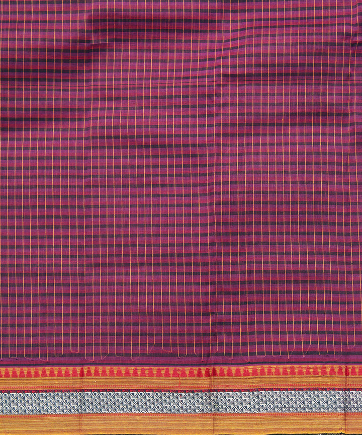 Multicolour handwoven narayanpet cotton sari