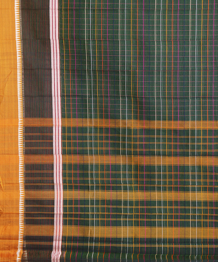 Green handloom narayanpet cotton sari