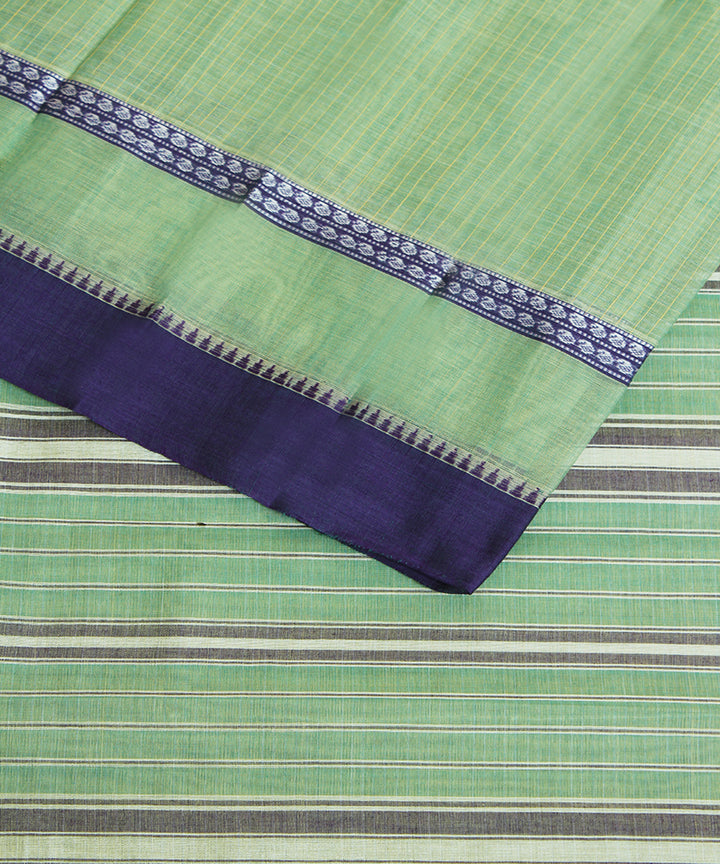 Light green handwoven narayanpet cotton sari
