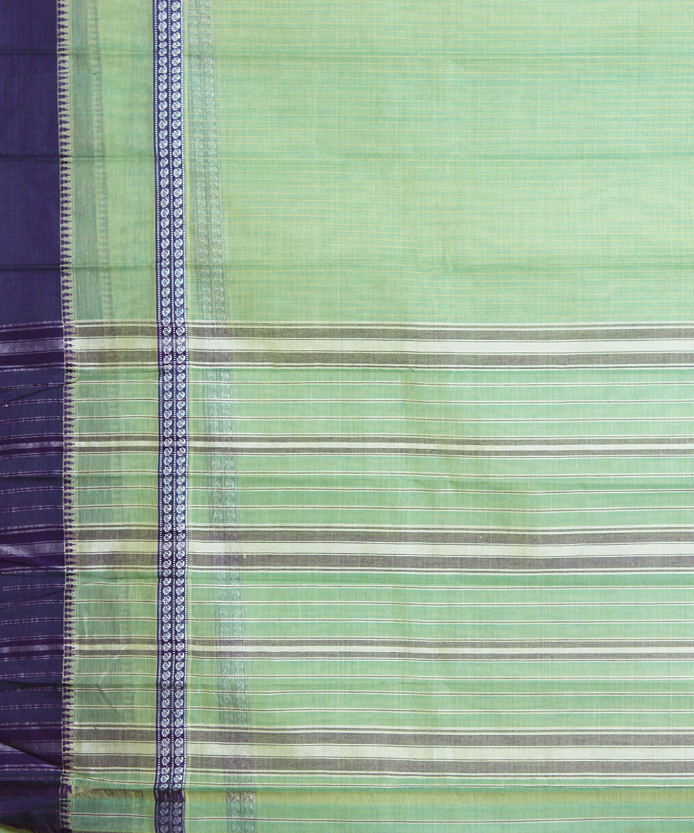 Light green handwoven narayanpet cotton sari