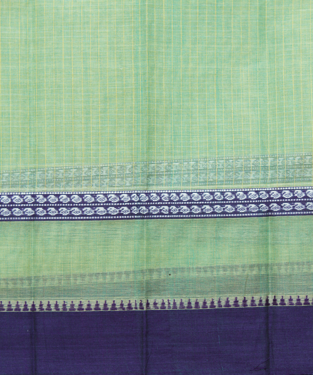 Light green handwoven narayanpet cotton sari