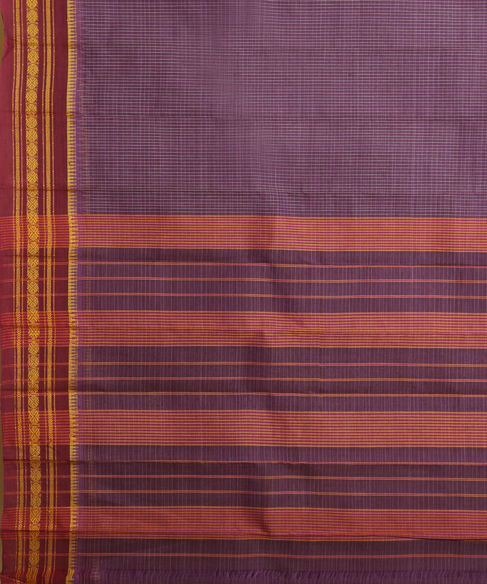 Light Purple hand loom narayanpet cotton sari