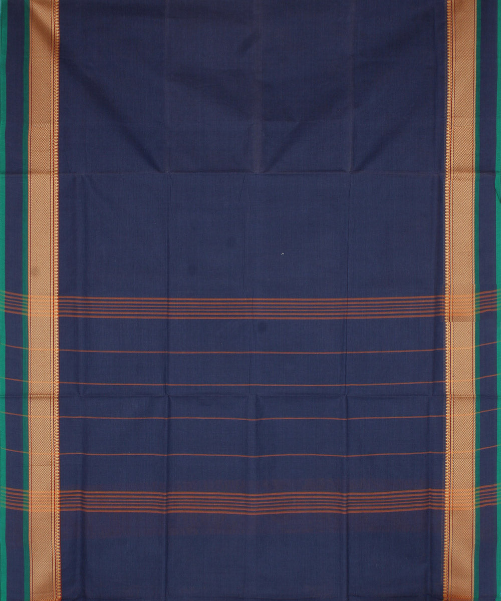 Blue grey handloom cotton venkatagiri saree