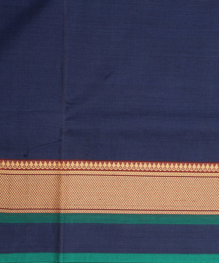 Blue grey handloom cotton venkatagiri saree