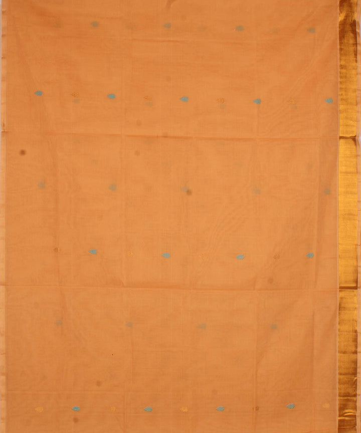 Light orange handloom cotton venkatagiri saree
