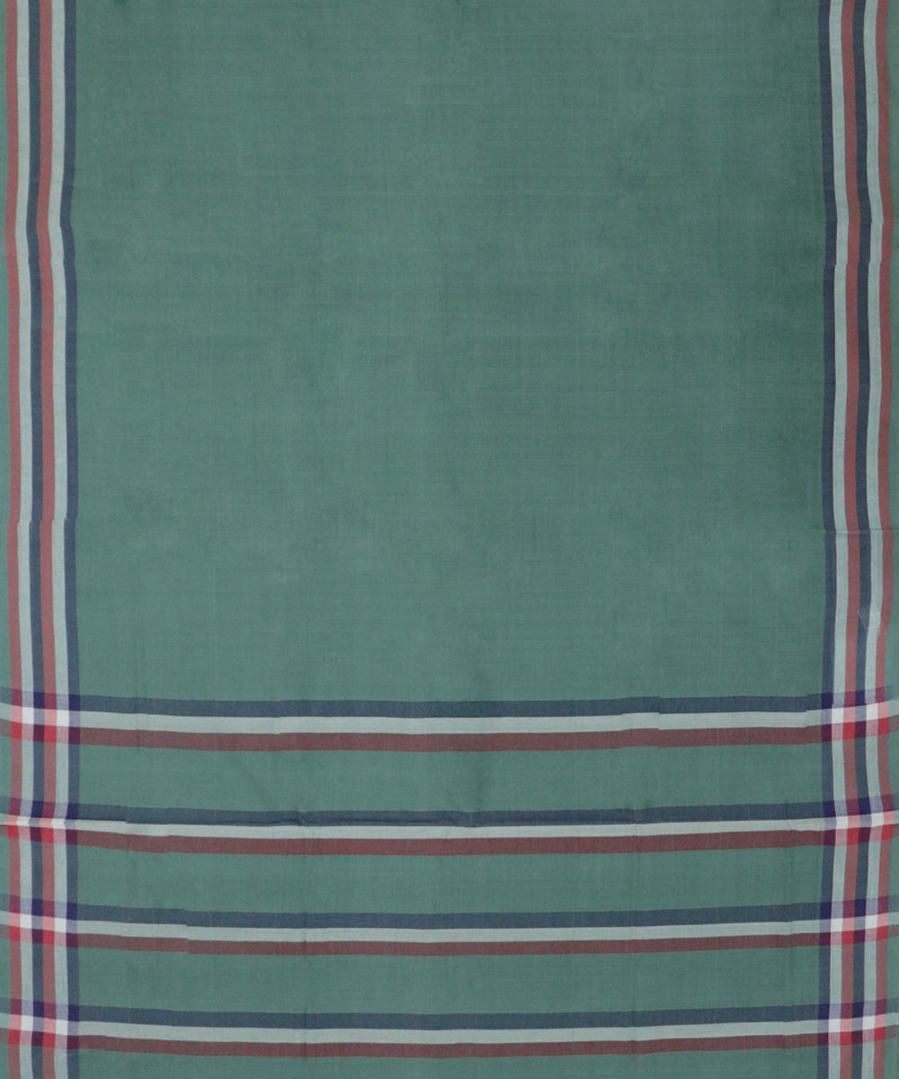 Light grey green handwoven cotton rajahmundry saree