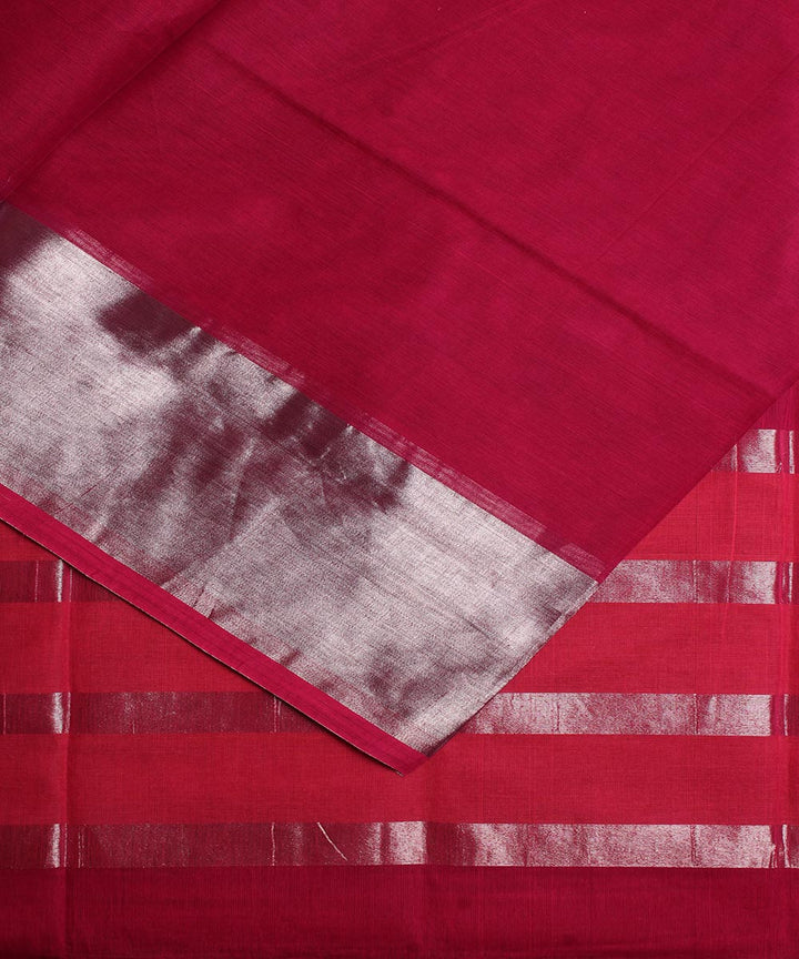 Pink hand woven cotton venkatagiri saree