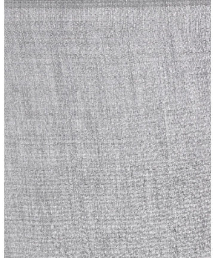 Silver grey handloom bengal cotton saree
