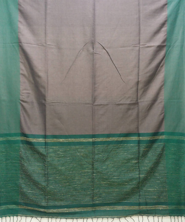 Bengal handspun handwoven cotton brown saree