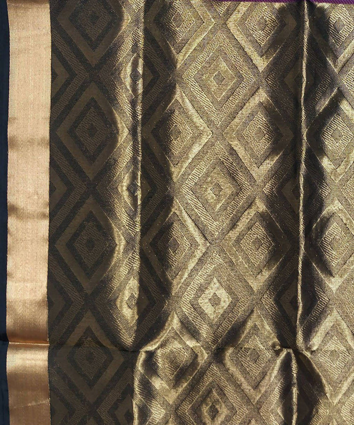 Black handloom soft silk saree