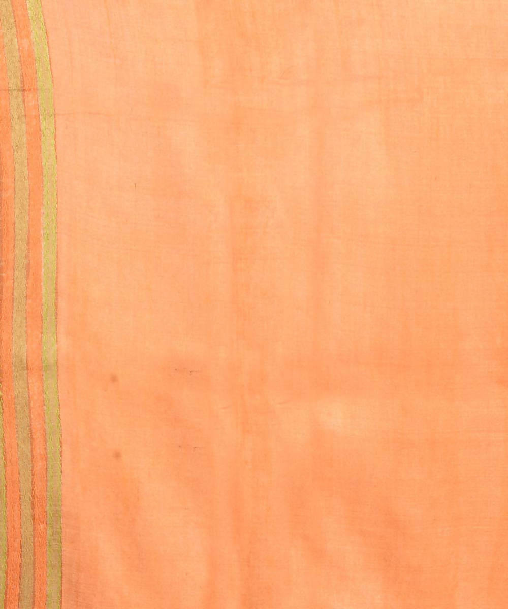 Orange exclusive bengal tasar saree with hand embroidery work