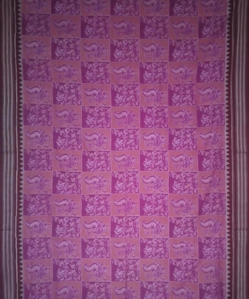 Flirt bulgarian rose handloom cotton sambalpuri saree