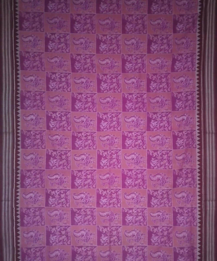 Flirt bulgarian rose handloom cotton sambalpuri saree