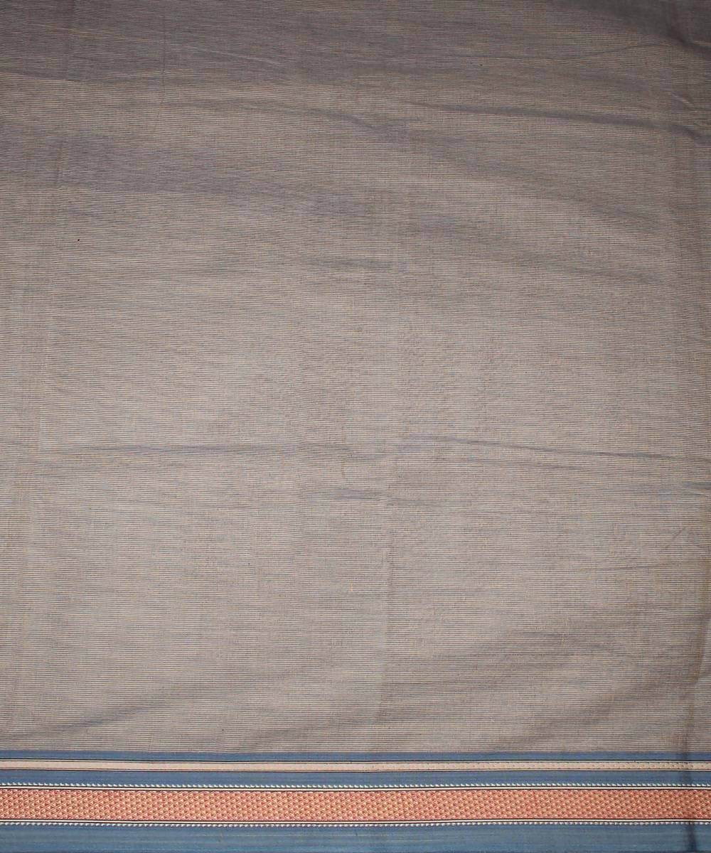 Beige handspun handloom natural dye cotton saree