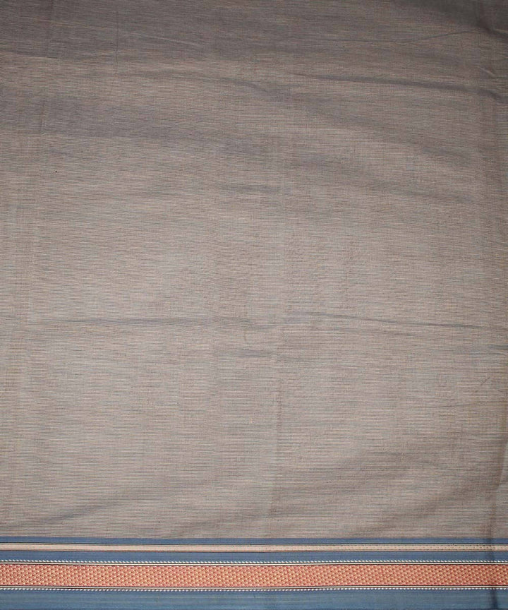 Beige handspun handloom natural dye cotton saree