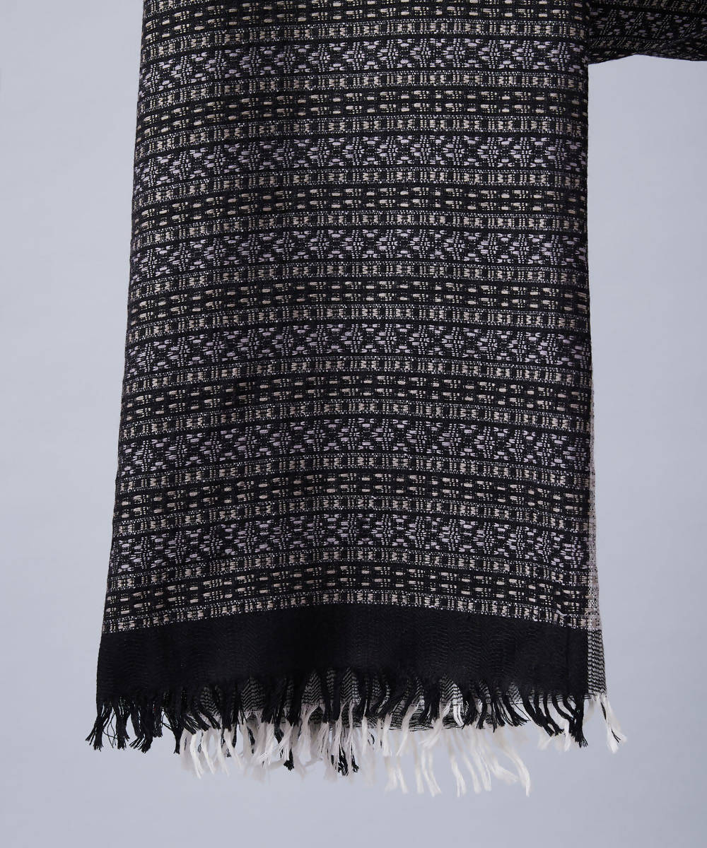 Pink handwoven panchachuli wool lambswool shawl