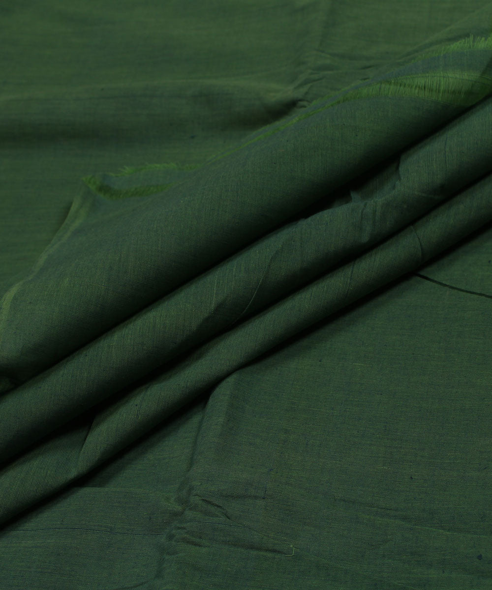 1.96m Green Handloom Cotton Fabric