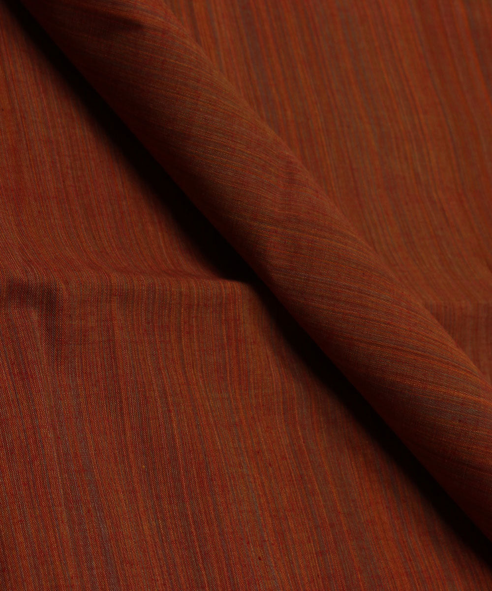 1.4m Orange Red Handloom Cotton Fabric