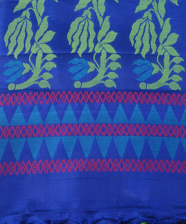 Thanthai Periyar Blue Handloom Silk Saree