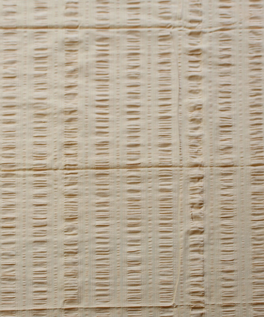 Handloom Cream Cotton Bedcover