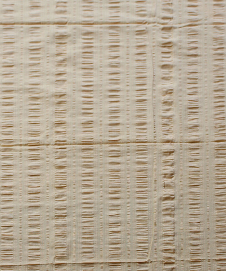 Handloom Cream Cotton Bedcover