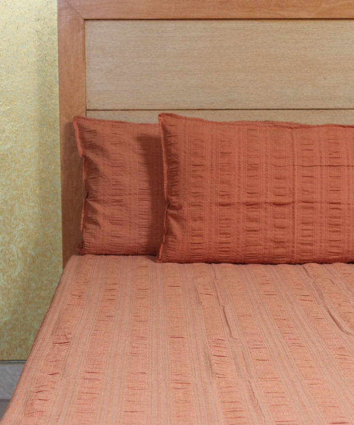 Handloom Brown Cotton Bedcover