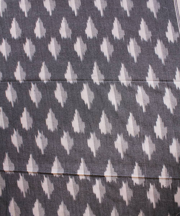 Grey Handwoven Ikkat Cotton Bedsheet