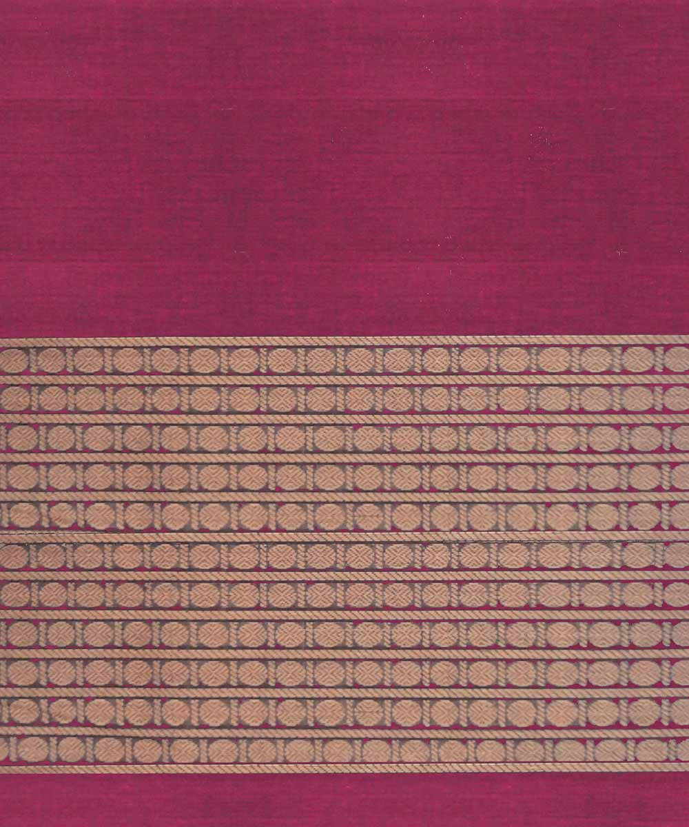 Dark scarlet handwoven paramakudi cotton saree