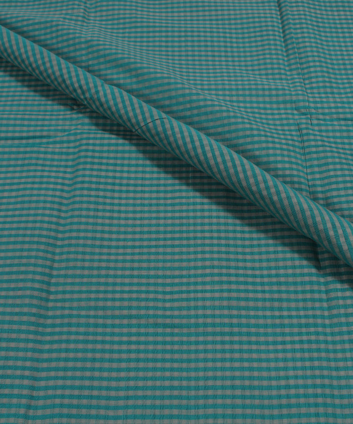 0.7m Handloom Green Check Mangalgiri Cotton Fabric