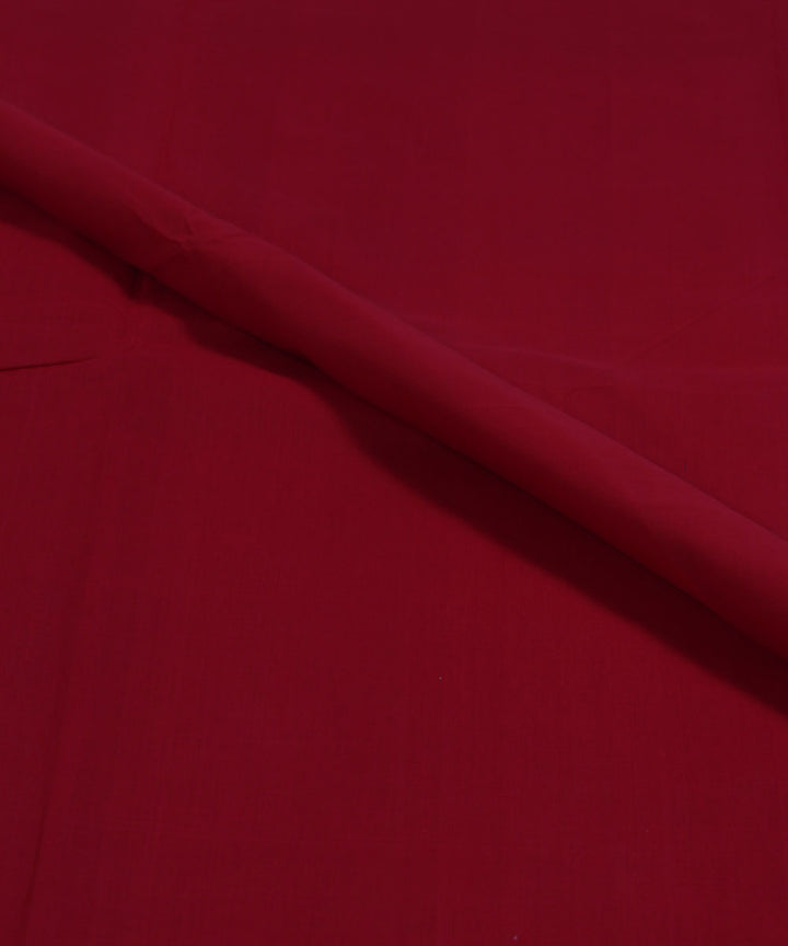 1m Handwoven Red Zari Mangalagiri Cotton Fabric