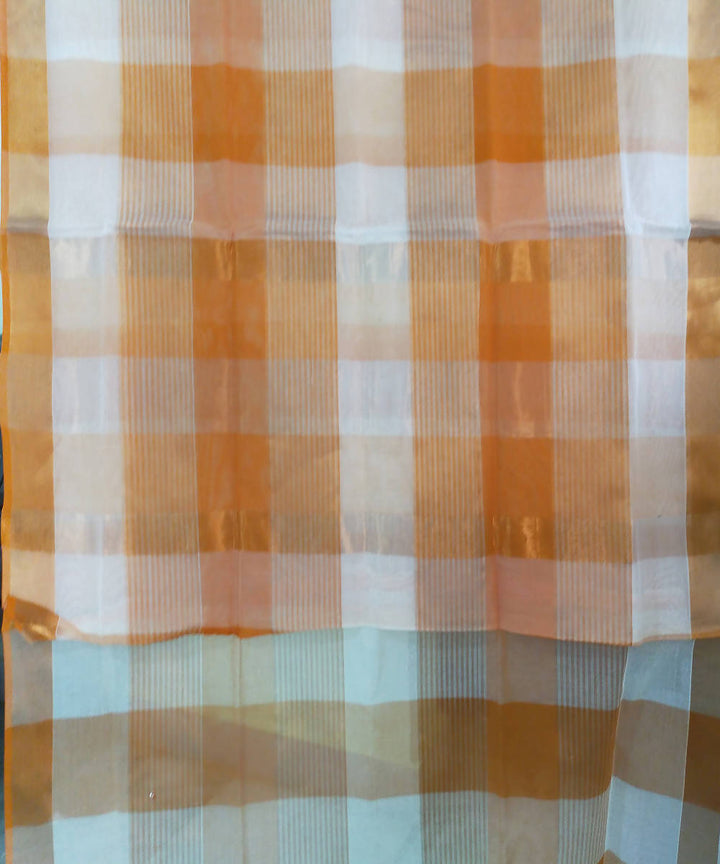 Multicolour hand woven cotton venkatagiri saree