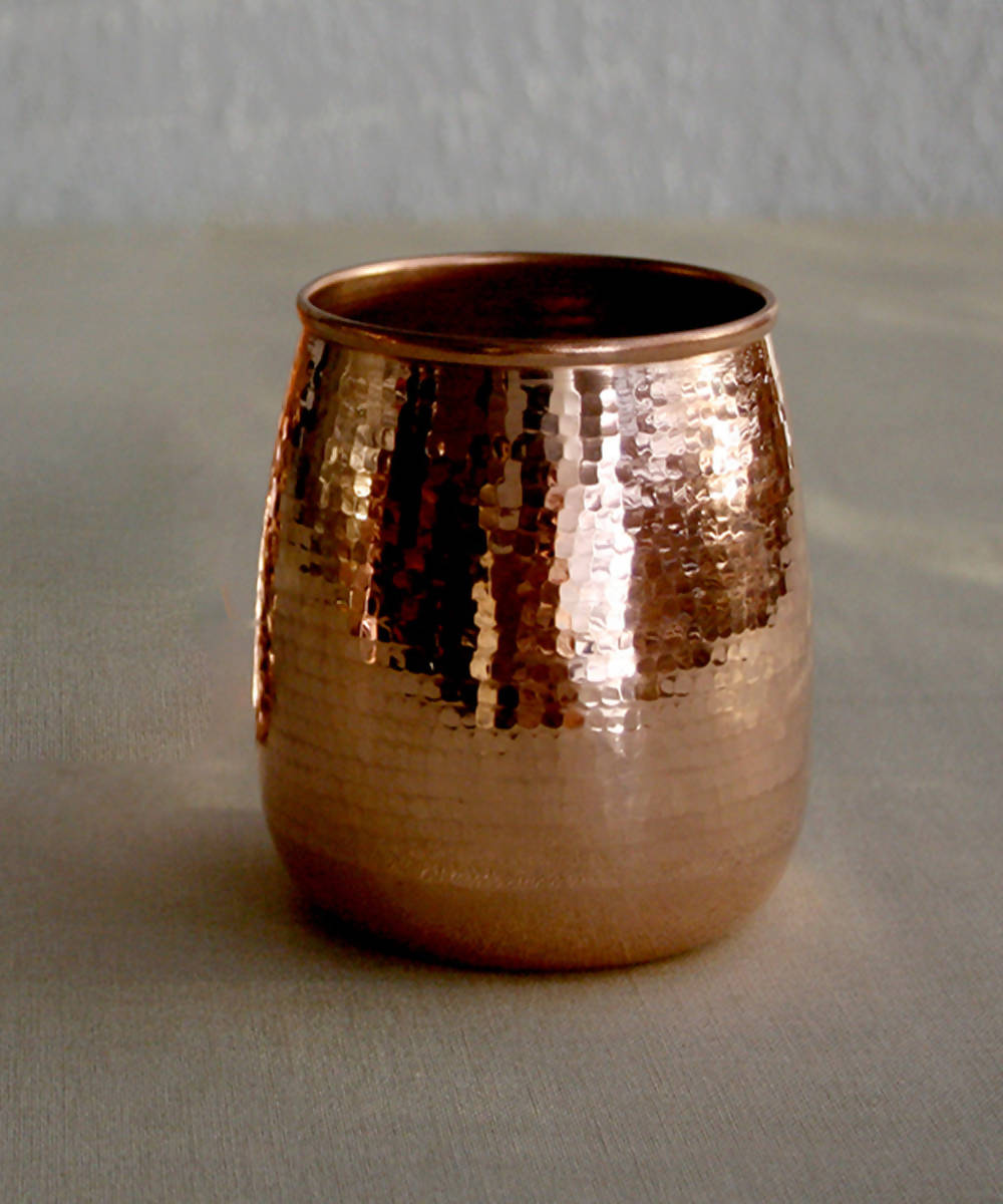 Handmade copper convex tumbler