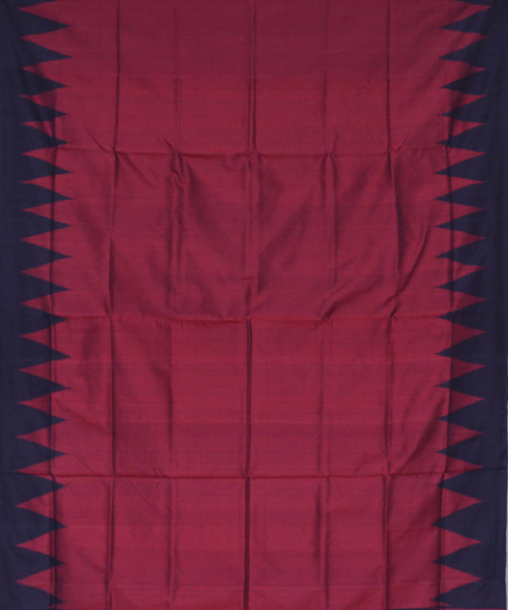 Maroon burgundy handloom silk ikat sambalpuri saree