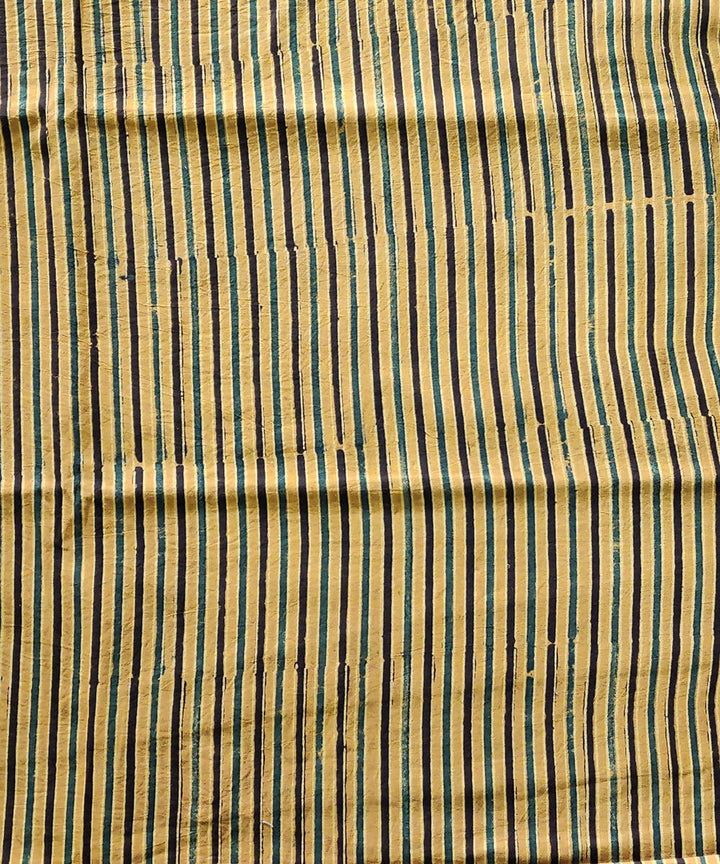 Multicolor stripe natural dye handspun handwoven cotton ajrakh fabric(2.5m per qty)