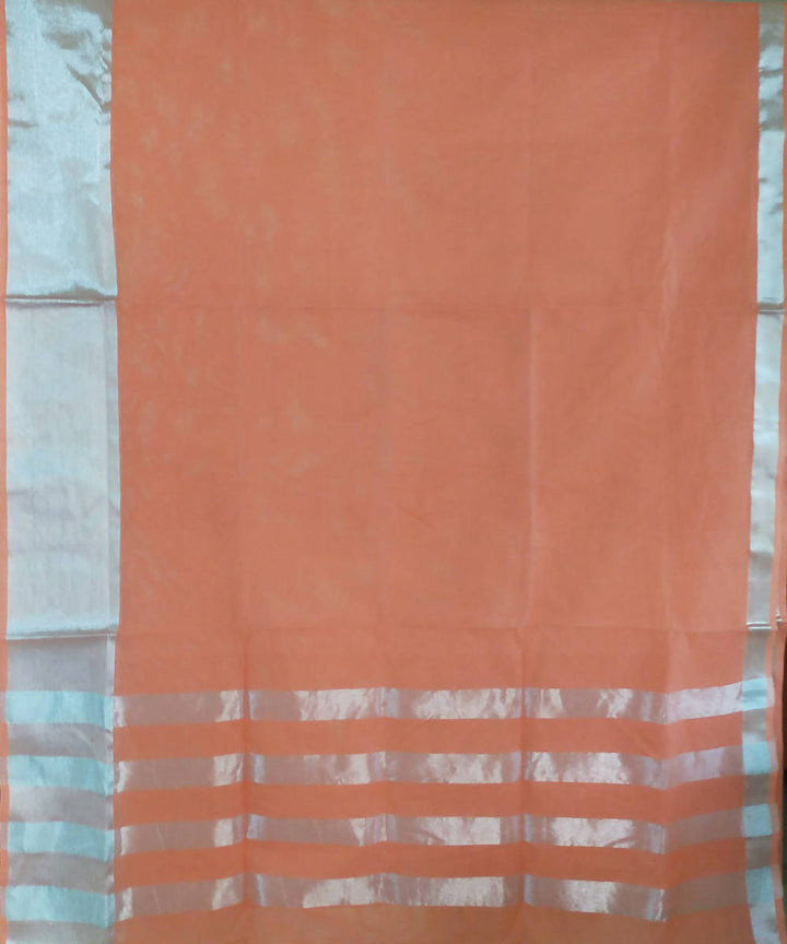 Light brown hand woven cotton venkatagiri saree