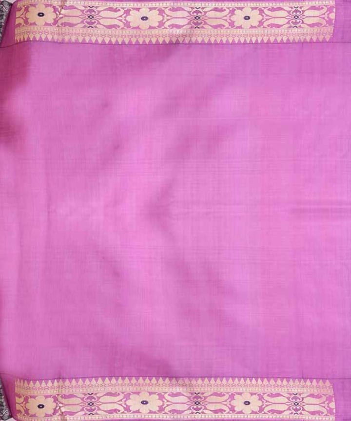 Onion purple handwoven baluchari silk saree