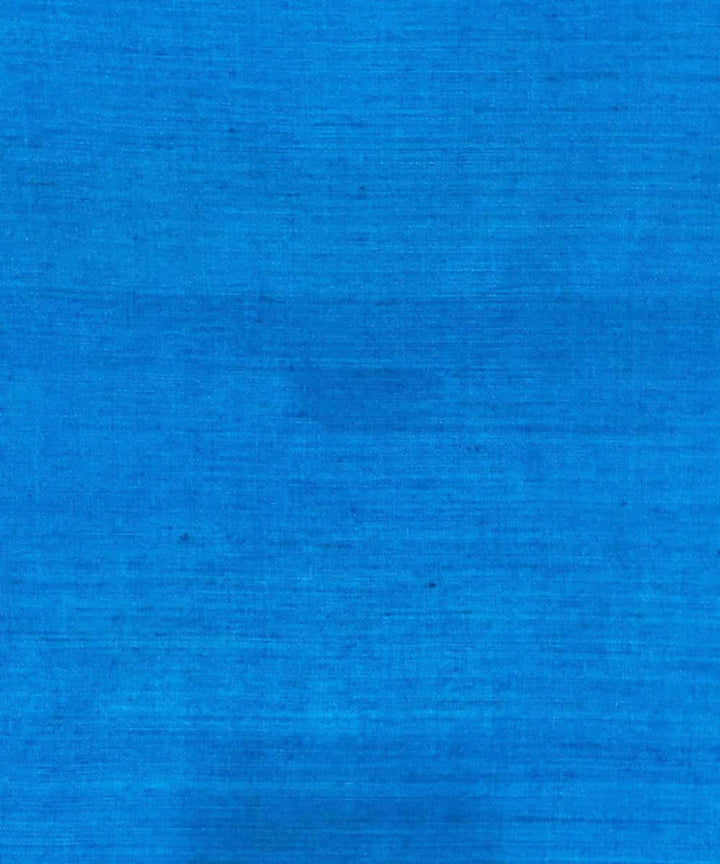 Cobalt blue berry blue handwoven plain tussar silk saree
