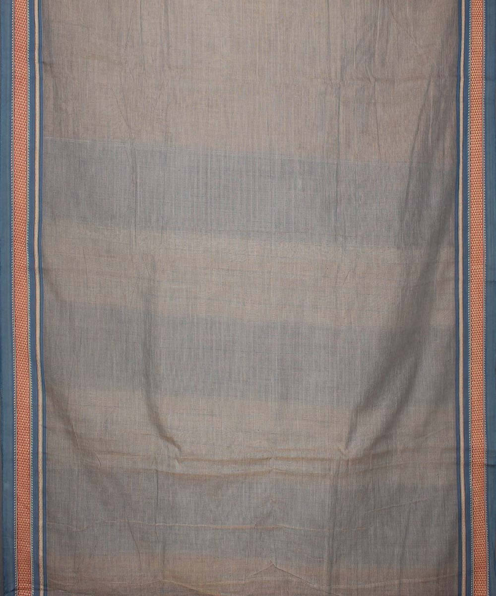 Beige handspun handloom natural dye cotton saree