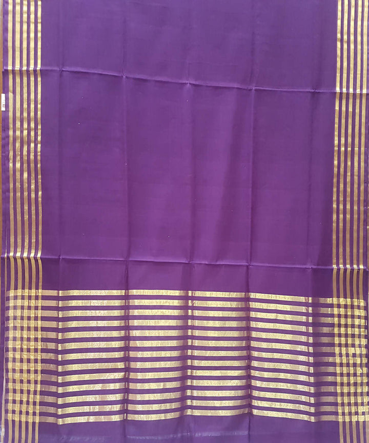 Dark maroon purple venkatagiri handwoven cotton saree