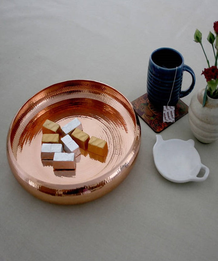 Handmade copper meditation urli