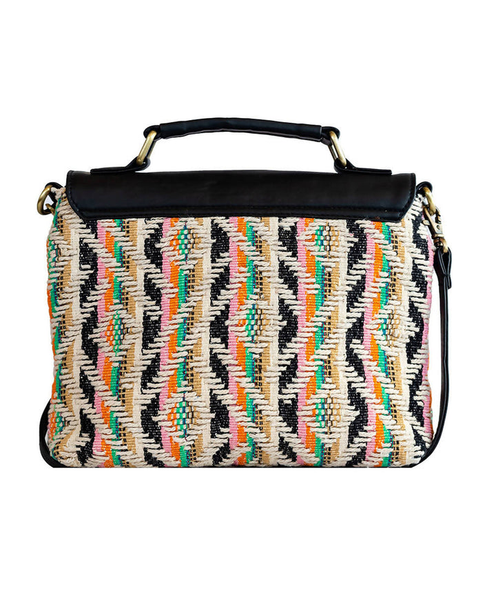 Multi Colored Handwoven Cotton Sling Bag