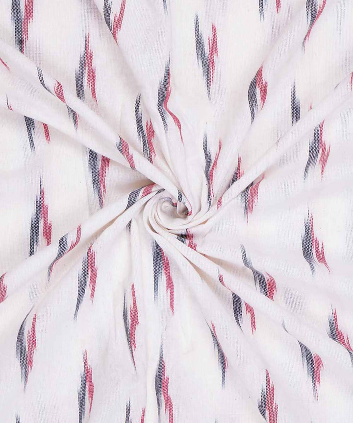 Antique white handloom cotton ikat pochampally fabric