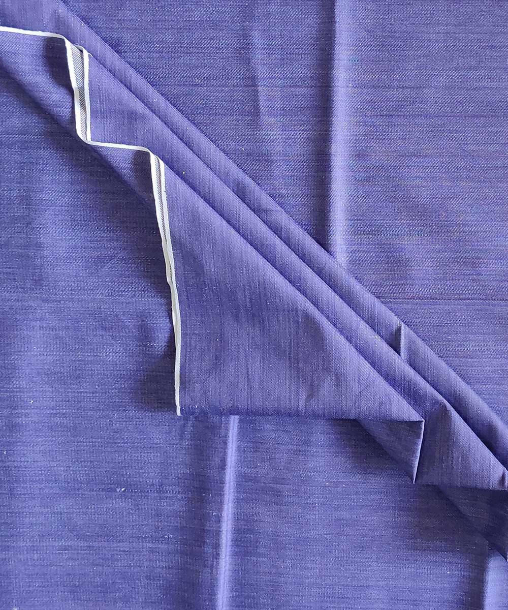 Purple handspun handwoven cotton thick material fabric